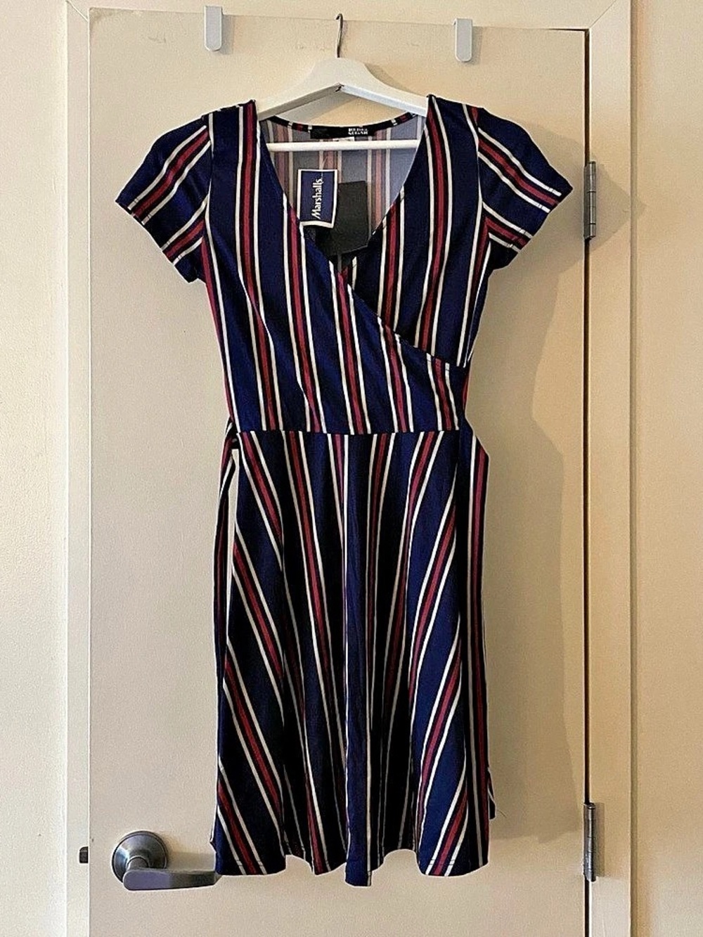 Rebel Sugar Striped Mini Dress in Blue & Red Size XS NWT